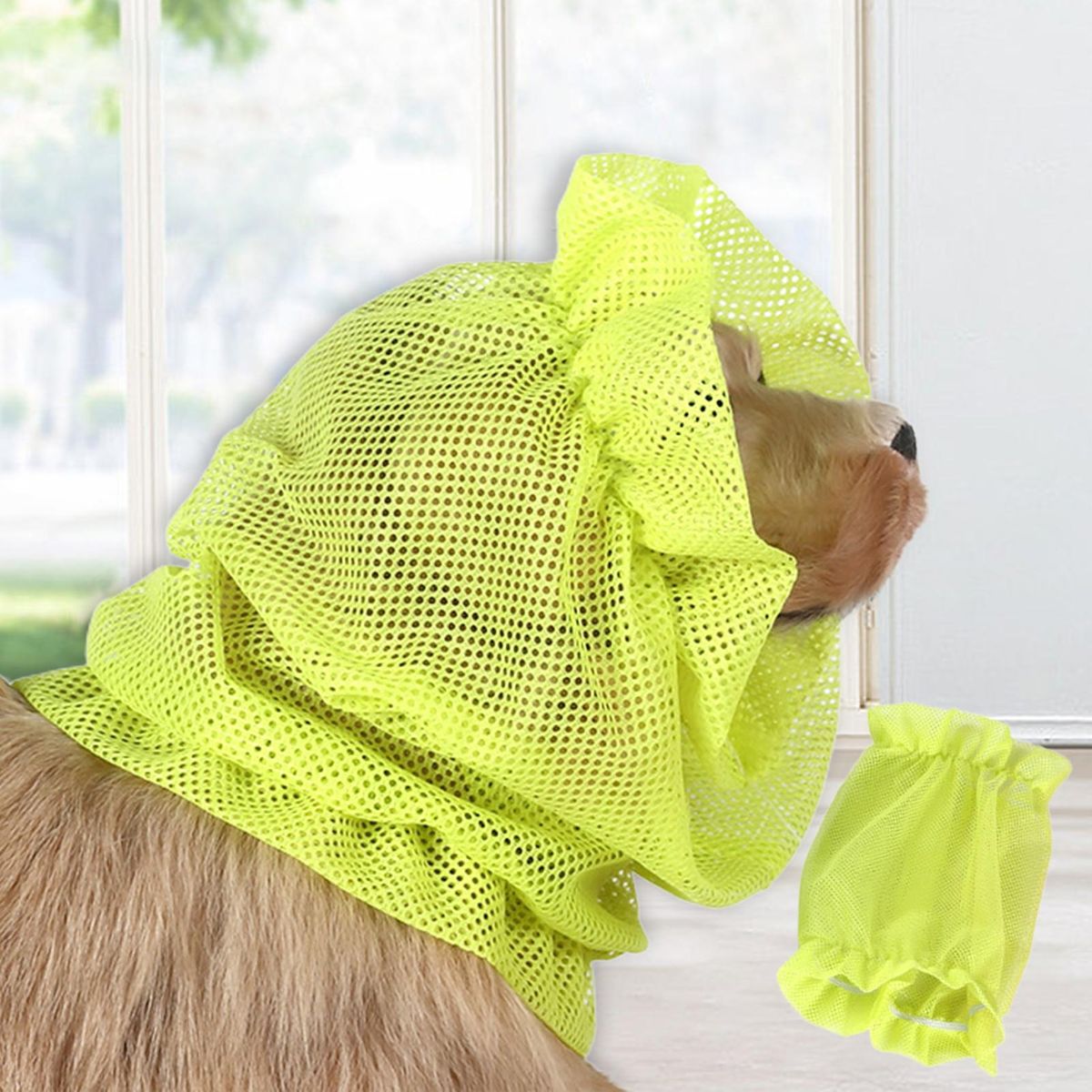 Dog Ear Muff Pet Ear Cover Winter Windproof Hat Yellow
