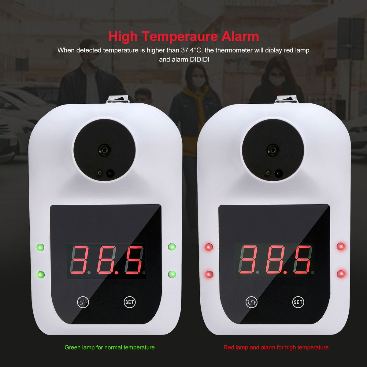 Touchless Infrared Thermometer °C/°F High Temperature