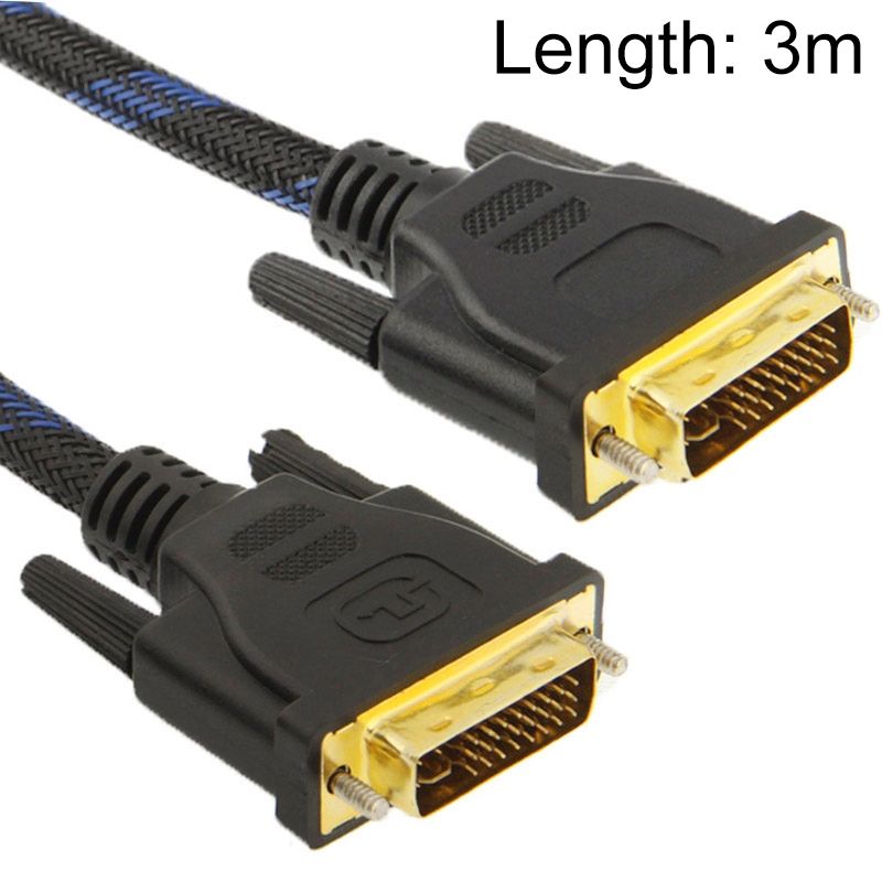 DVI-I Dual Link 24+5 Pin Male To Male M / M Video Cable