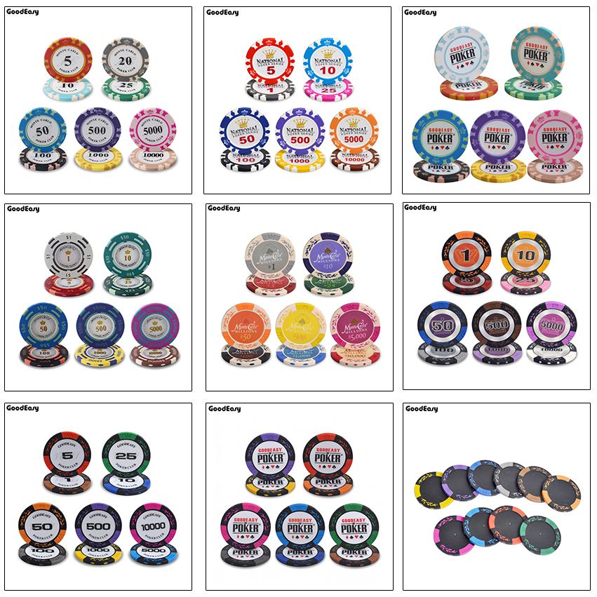 Professional Clay Chip Sample Chips Set With High Quality Each Denomination For One Pcs Chips