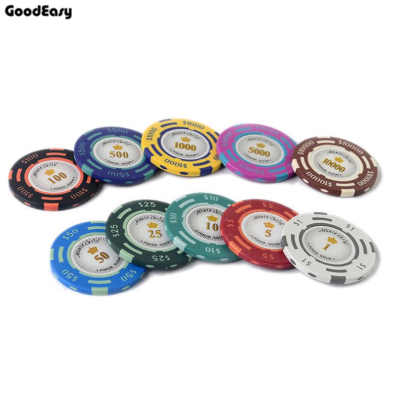 Professional Clay Chip Sample Chips Set With High Quality Each Denomination For One Pcs Chips