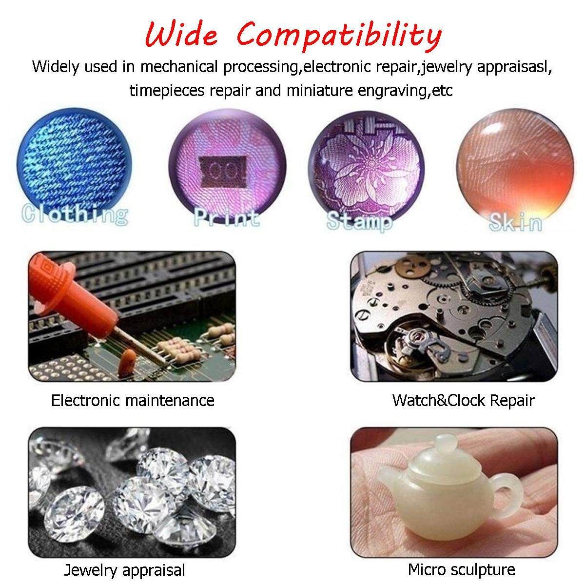 Headband Headset LED Head Lamp Light Jeweler Magnifier Magnifying Glass Loupe