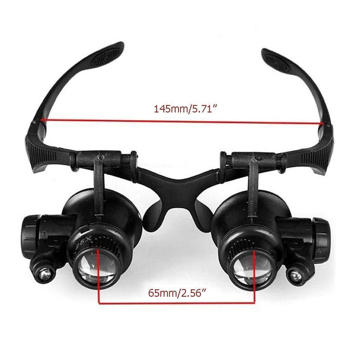 Headband Headset LED Head Lamp Light Jeweler Magnifier Magnifying Glass Loupe