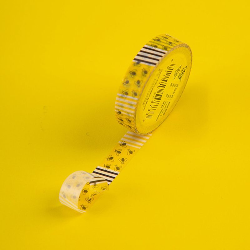 10Pcs Set Washi Tape Cute Bees Decorative Adhesive Tape For