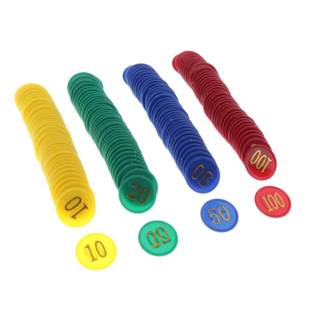 160x 1" Plastic Learning Counting Counters Game Tokens