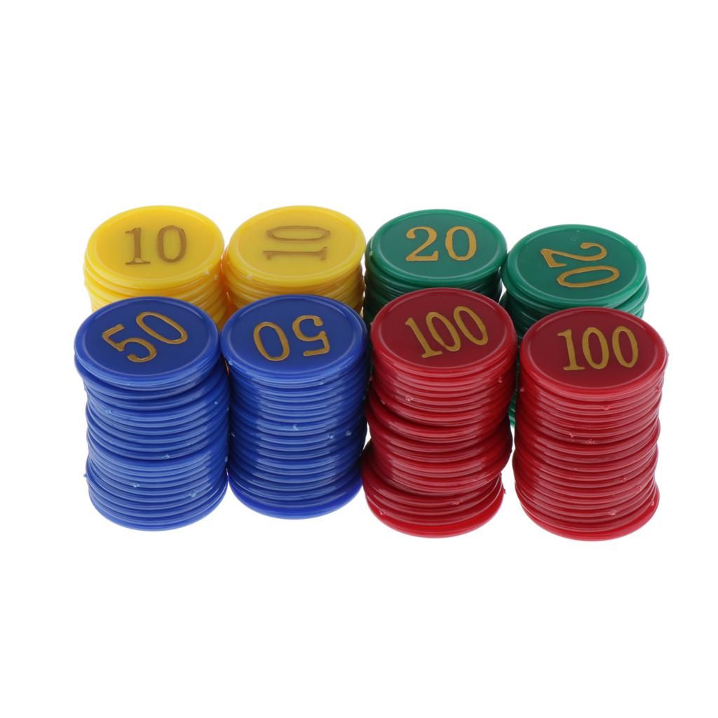 160x 1" Plastic Learning Counting Counters Game Tokens