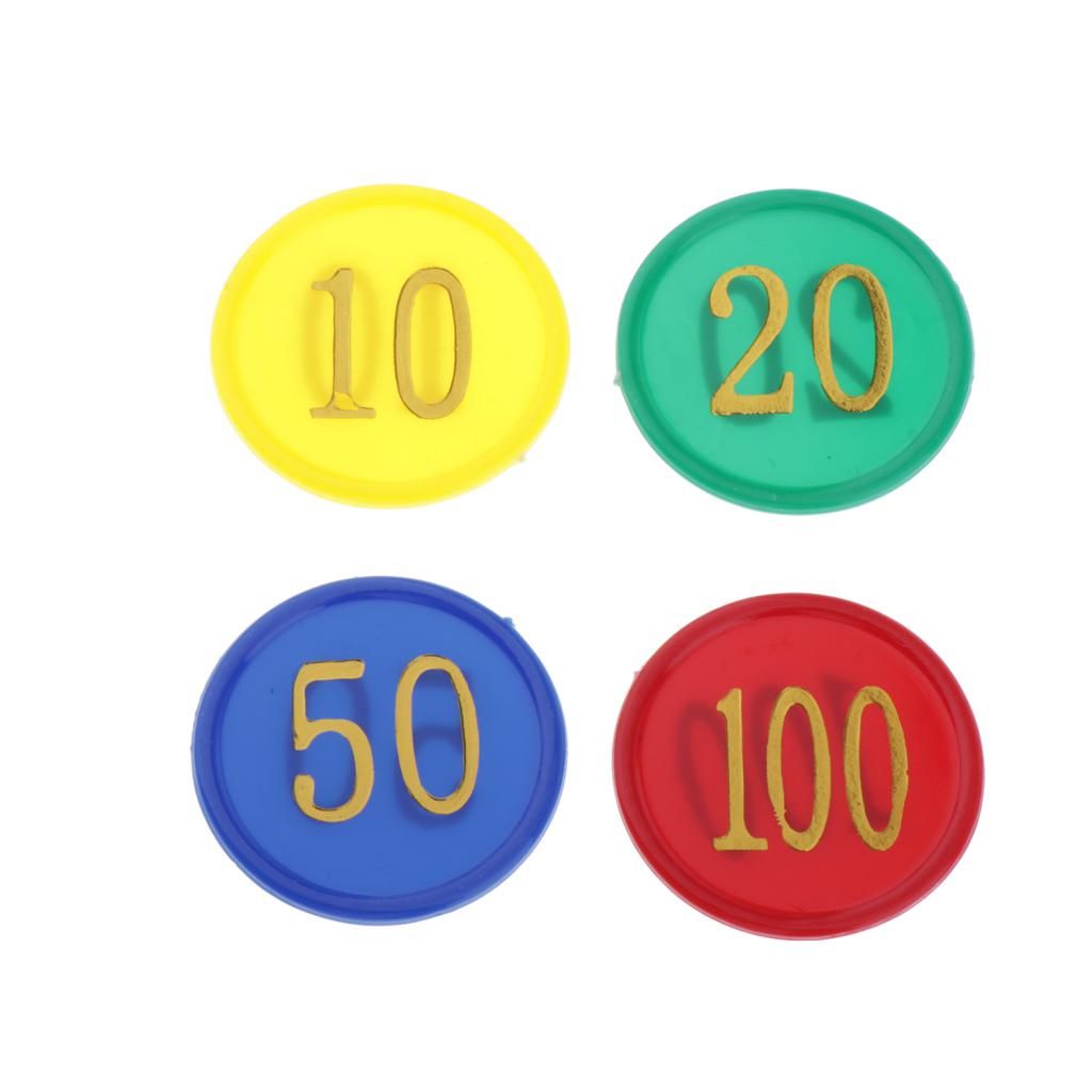 160x 1" Plastic Learning Counting Counters Game Tokens