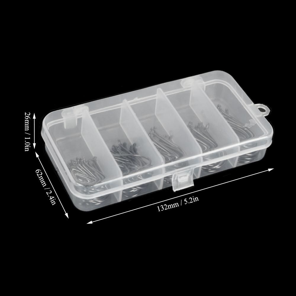 75pcs/box Offset Circle Hooks Assortment High Carbon Steel Fishing Hooks
