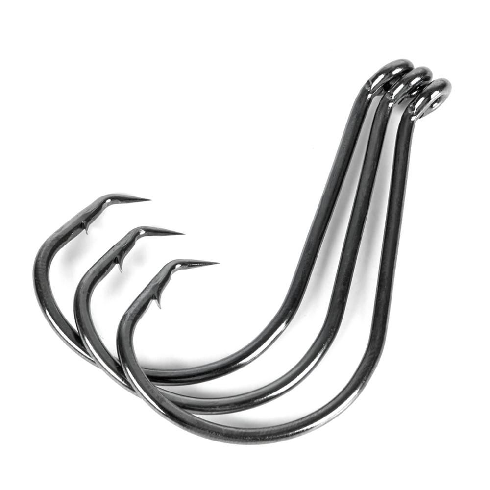 75pcs/box Offset Circle Hooks Assortment High Carbon Steel Fishing Hooks