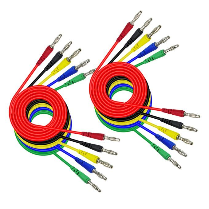 10x Test Cords 4mm Banana Cable Banana Plug  Plug Clip Probe