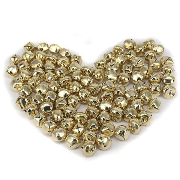 5x 100Pcs 15mm Iron Ball  Bells For Making Aeolian Bells