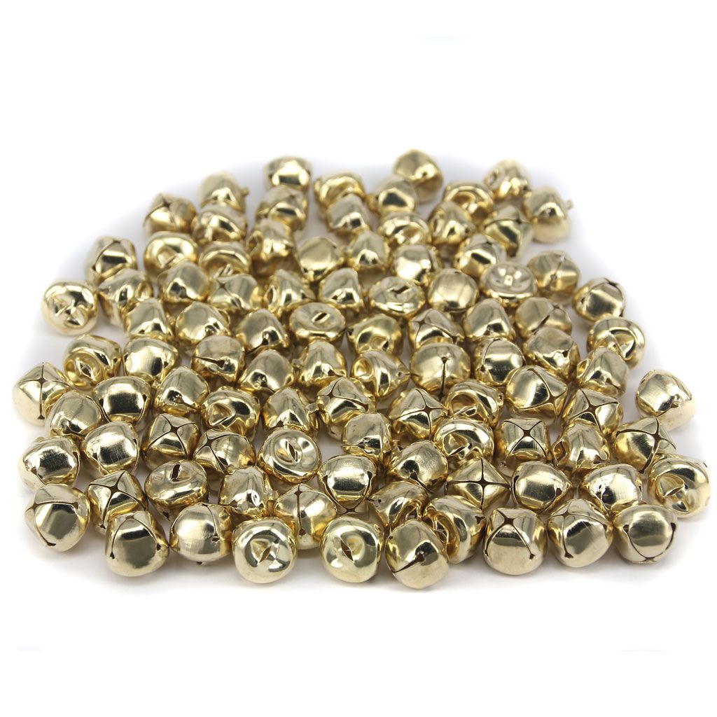 5x 100Pcs 15mm Iron Ball  Bells For Making Aeolian Bells