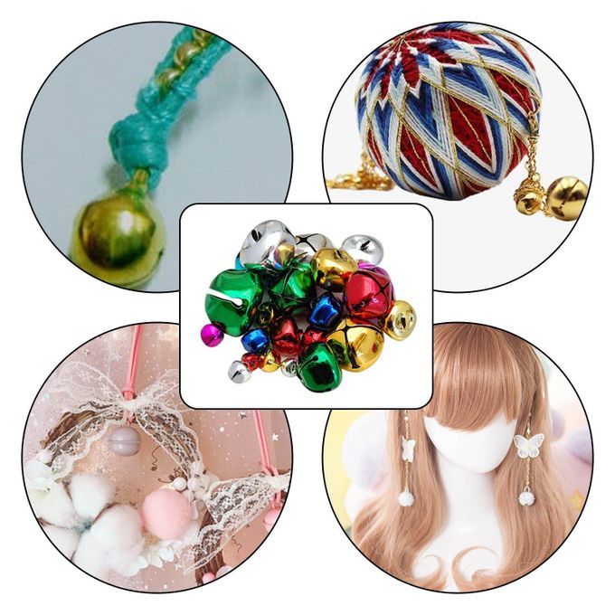 50 Pieces Small Bells Loose Beads For Christmas Decoration Xmas Tree