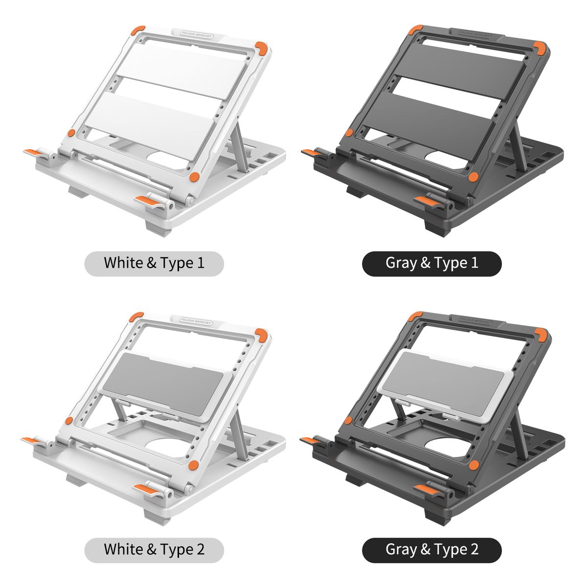 Laptop Stand With Cooler Foldable Notebook Riser Desktop