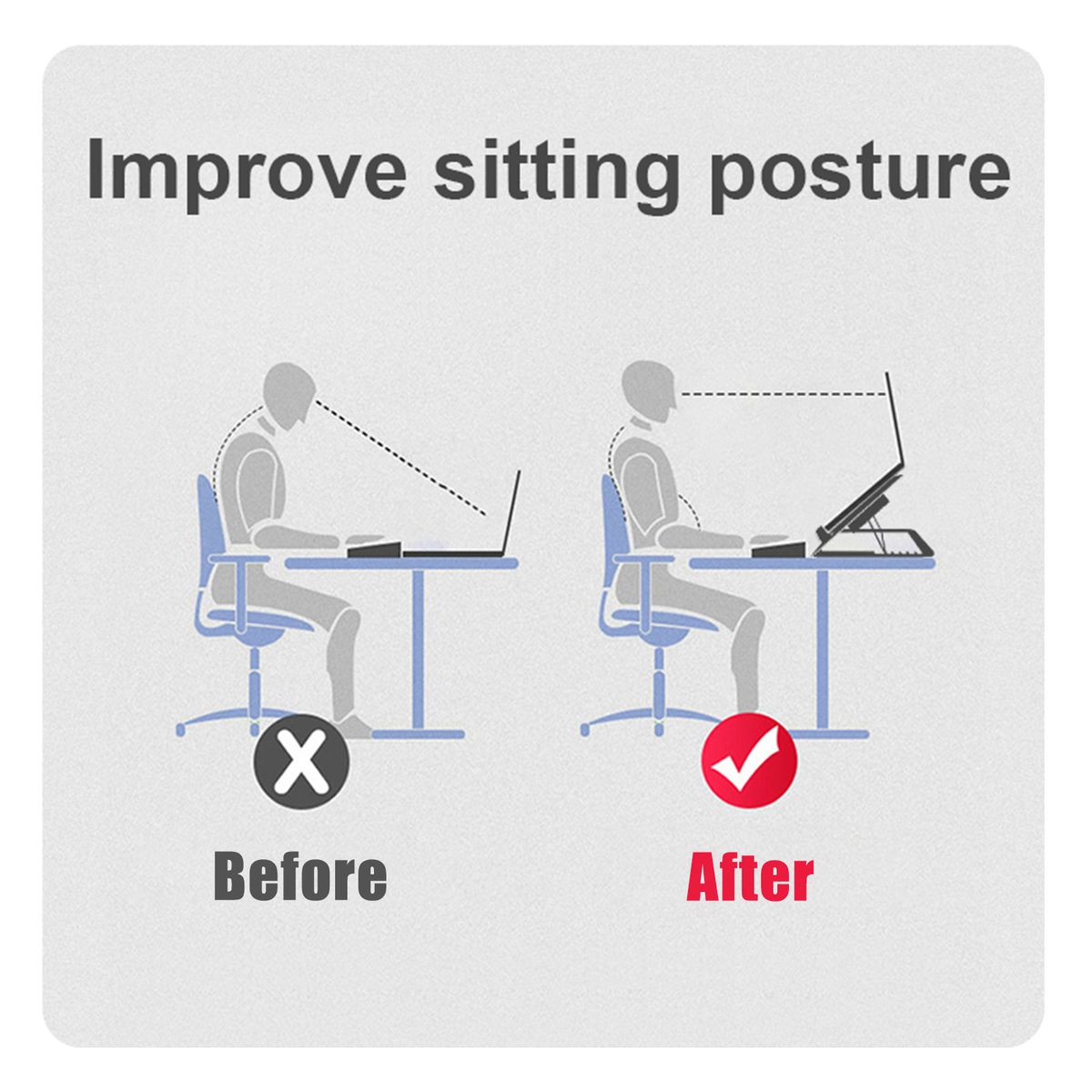 Laptop Stand With Cooler Foldable Notebook Riser Desktop