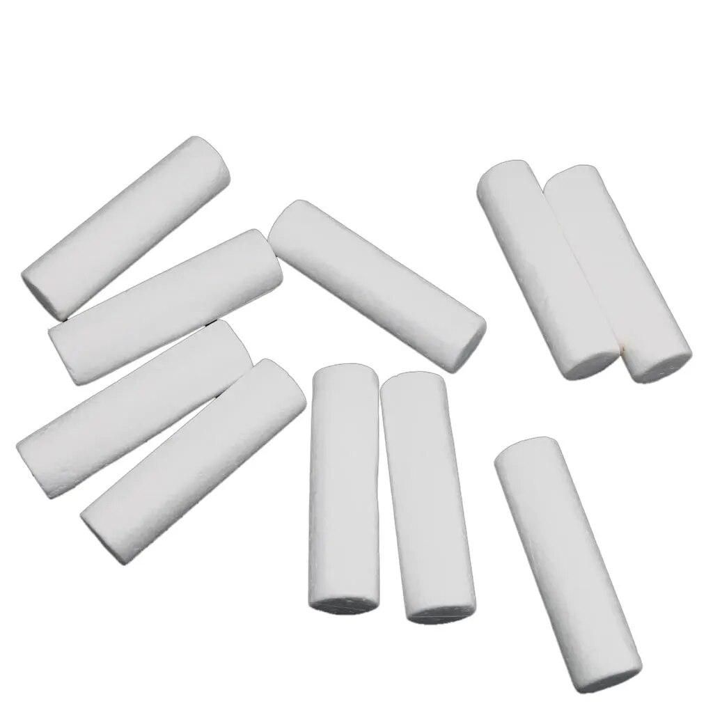 Pack of 10 White Modelling Craft Polystyrene Foam Styrofoam Cylinder Pillar 12cm Ornaments DIY Kids Craft