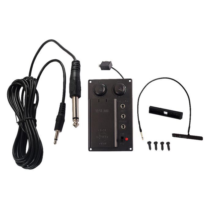 Durable 4/4 Electronic Violin Fiddle EQ Pickup Piezo With Cable Wire