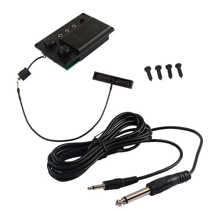 Durable 4/4 Electronic Violin Fiddle EQ Pickup Piezo With Cable Wire