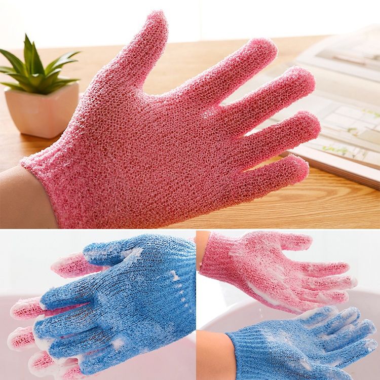 5 PCS Bath Exfoliating Massage Scrub Gloves