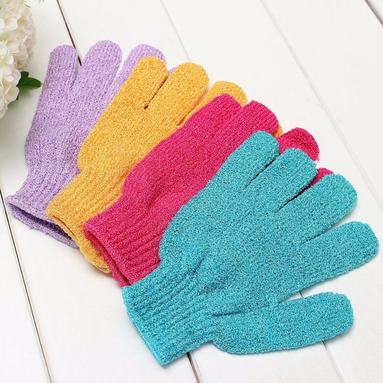 5 PCS Bath Exfoliating Massage Scrub Gloves