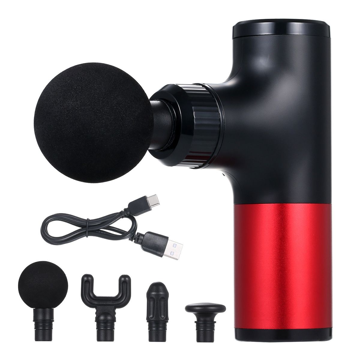 Mini Pocket Massager Muscle Massager 4 Massage Heads 4-Speed