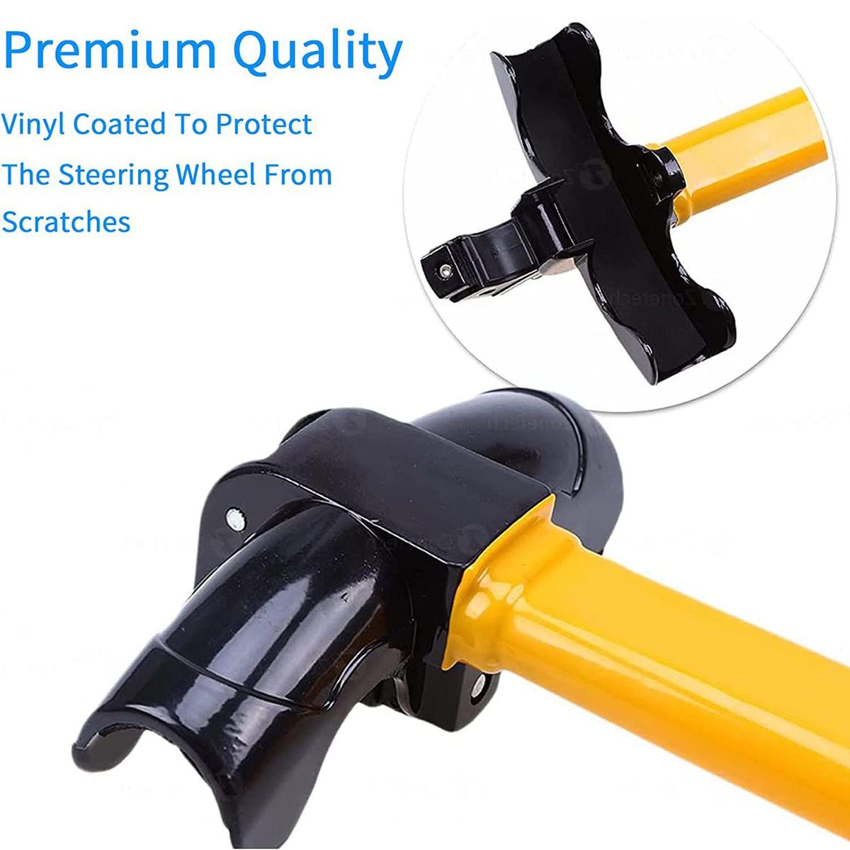 Steering Wheel Lock Tool With 2Pcs Keys Sturdy Anti