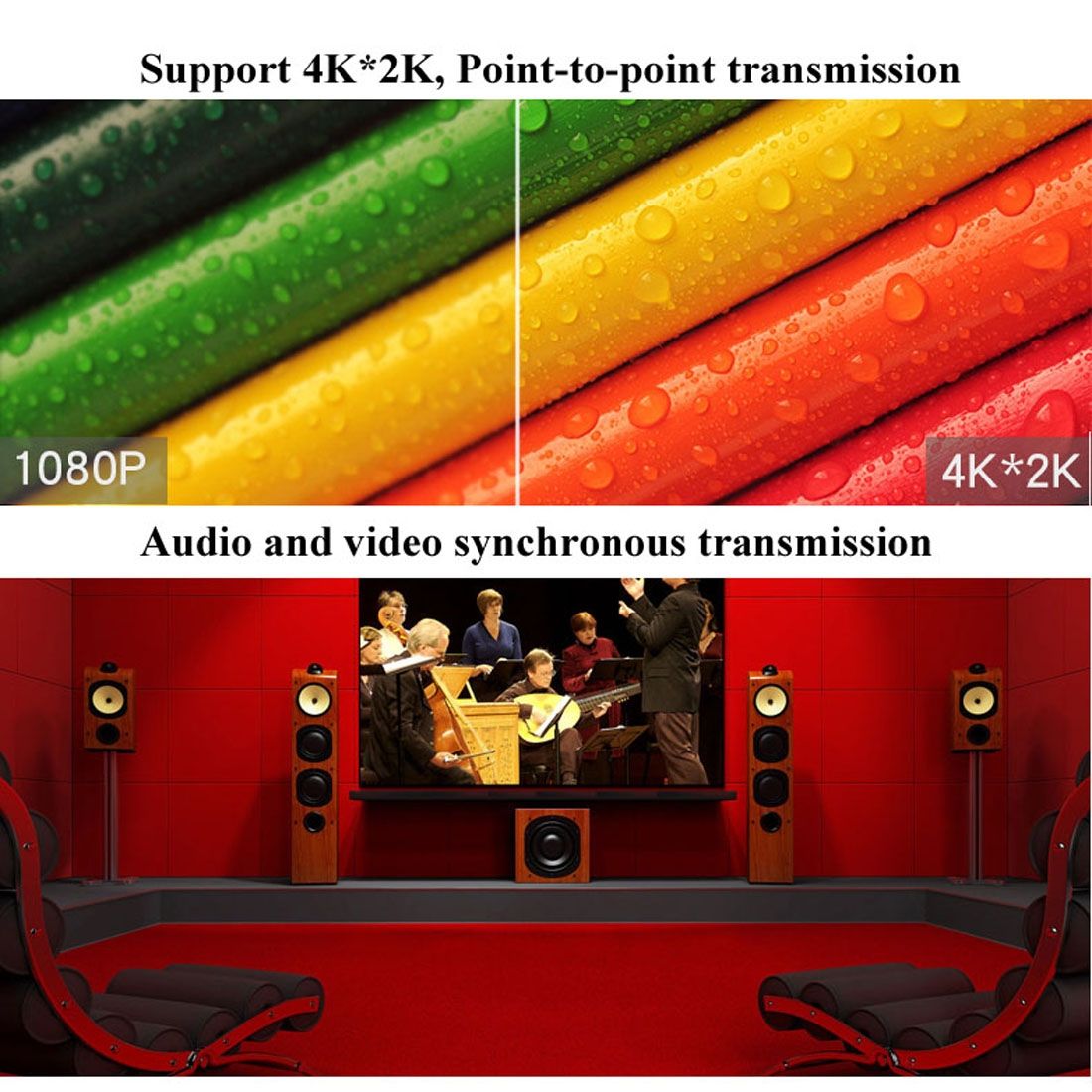 Mini 2160P Full HD HDMI 1.4b Amplifier Repeater, Support 4K X 2K, 3D(Black)
