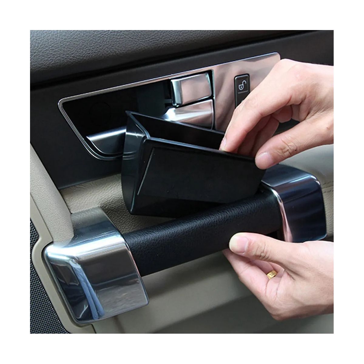 4Pcs Car Door Organizer Case for Land Rover Discovery 4 LR4