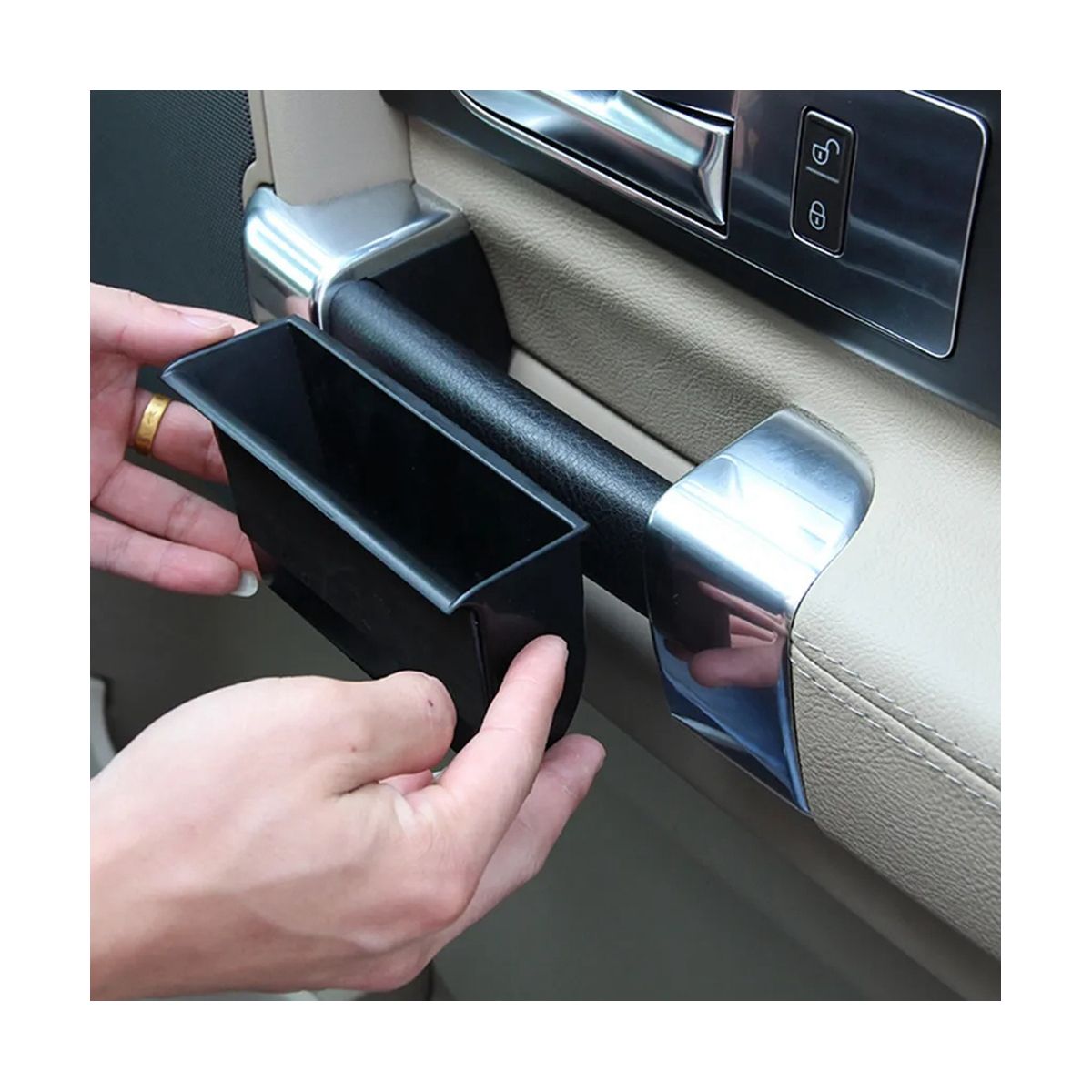 4Pcs Car Door Organizer Case for Land Rover Discovery 4 LR4
