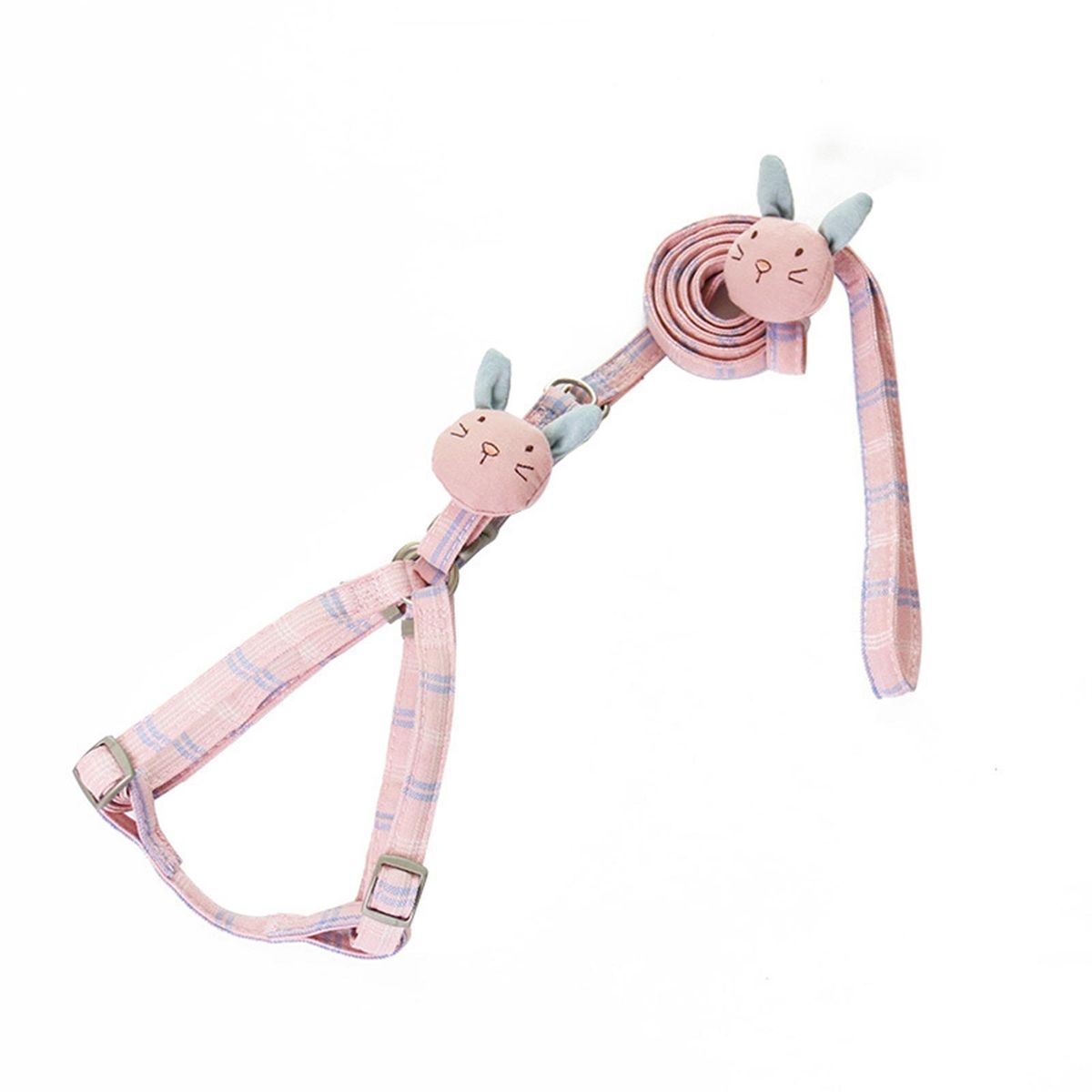 Cute Rabbit Collar Cute Rabbit Ornament Pet Harness Collar Pink 1