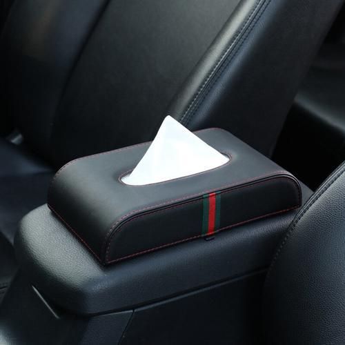 Luxury Microfiber Leather Car Tissue Box Dashboard Armrest Box Interior Storage Towel Sets Tray Paper Decoration Seat Type Box
