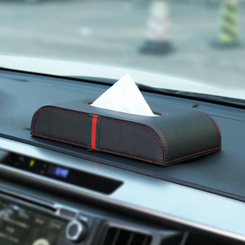Luxury Microfiber Leather Car Tissue Box Dashboard Armrest Box Interior Storage Towel Sets Tray Paper Decoration Seat Type Box