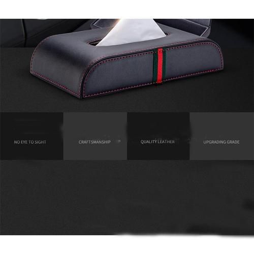 Luxury Microfiber Leather Car Tissue Box Dashboard Armrest Box Interior Storage Towel Sets Tray Paper Decoration Seat Type Box
