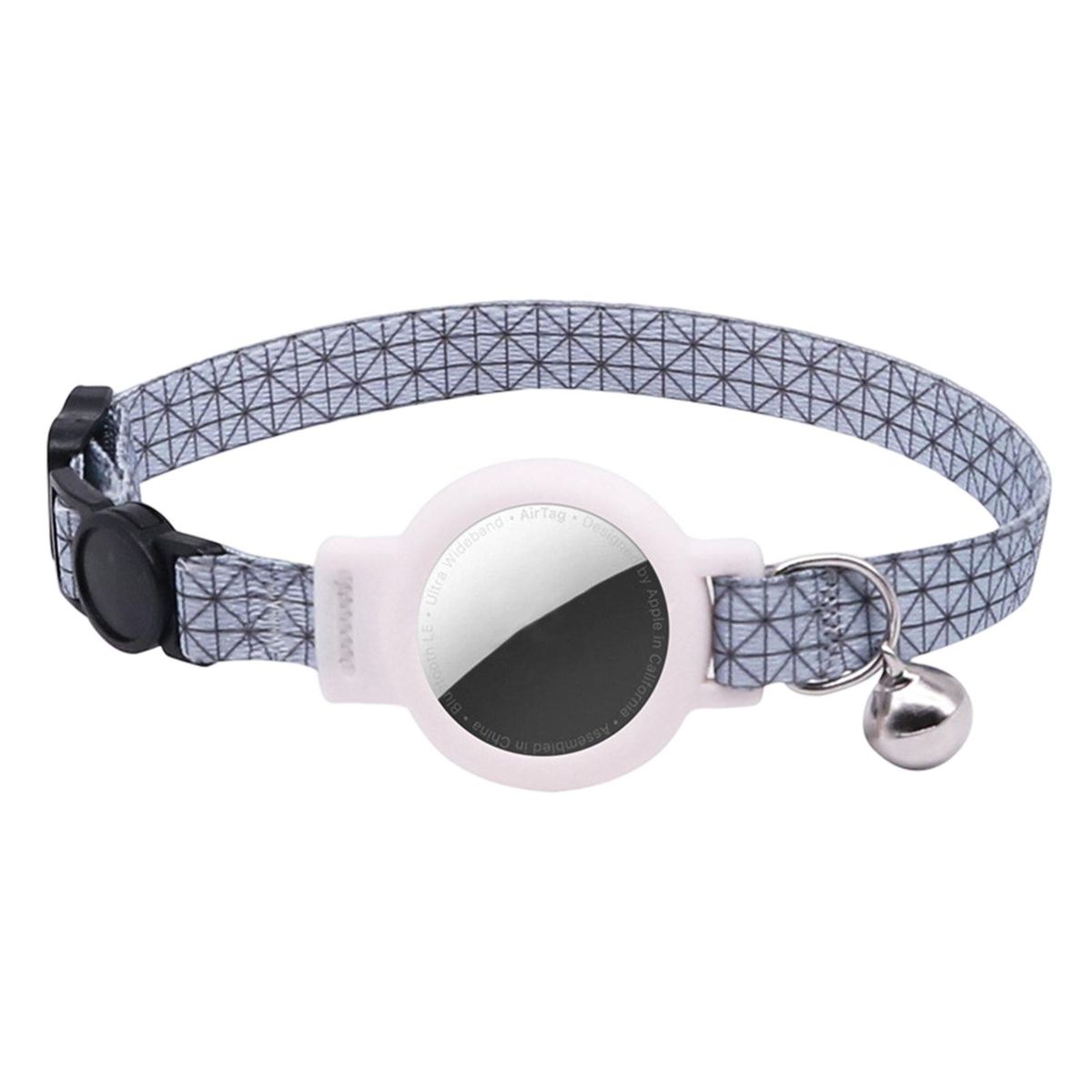 Pet Locator Collar for Dogs Quick Release Cat Collar with Anti-choking Grey