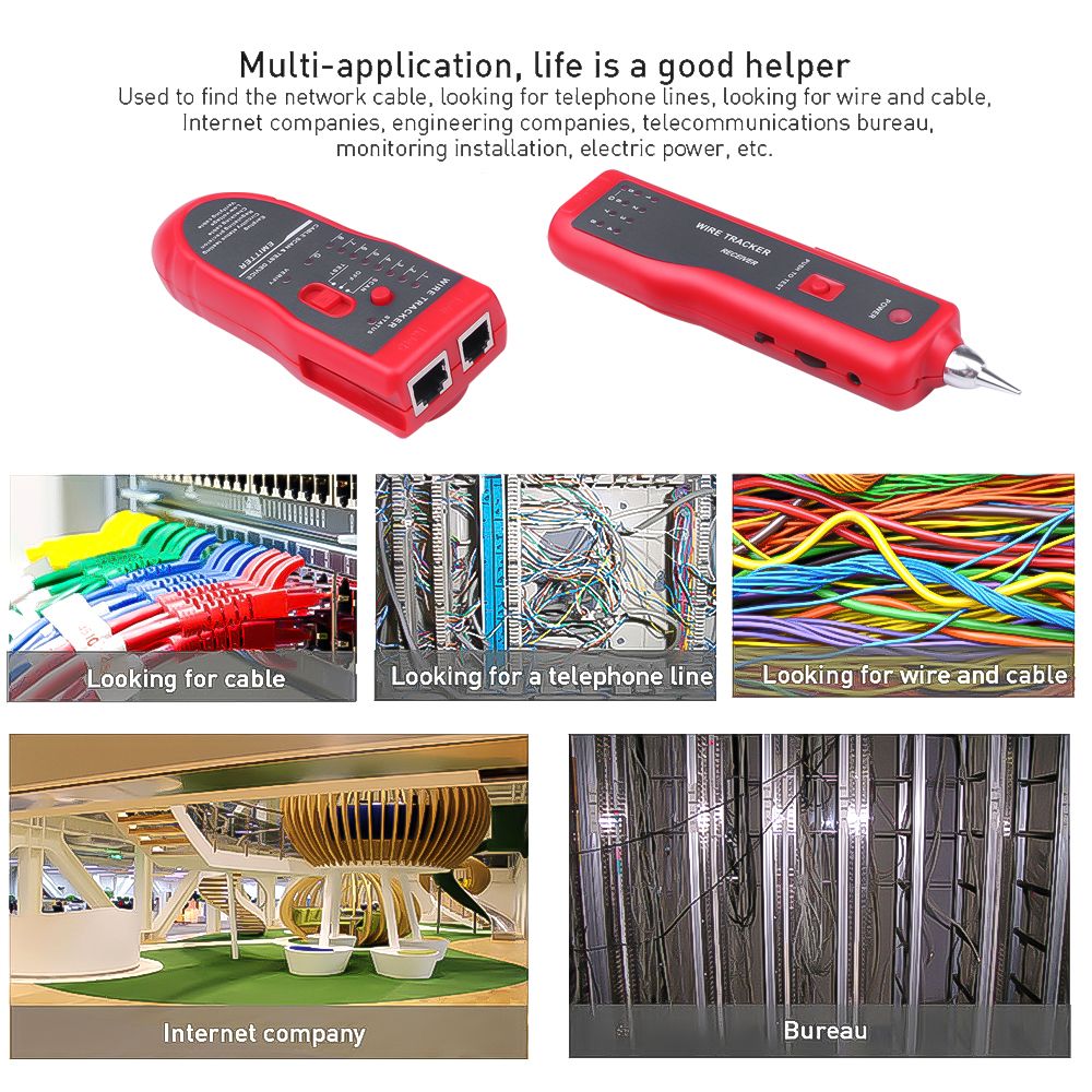 Kebidumei Telephone Wire Tracker Tracer Toner Ethernet LAN