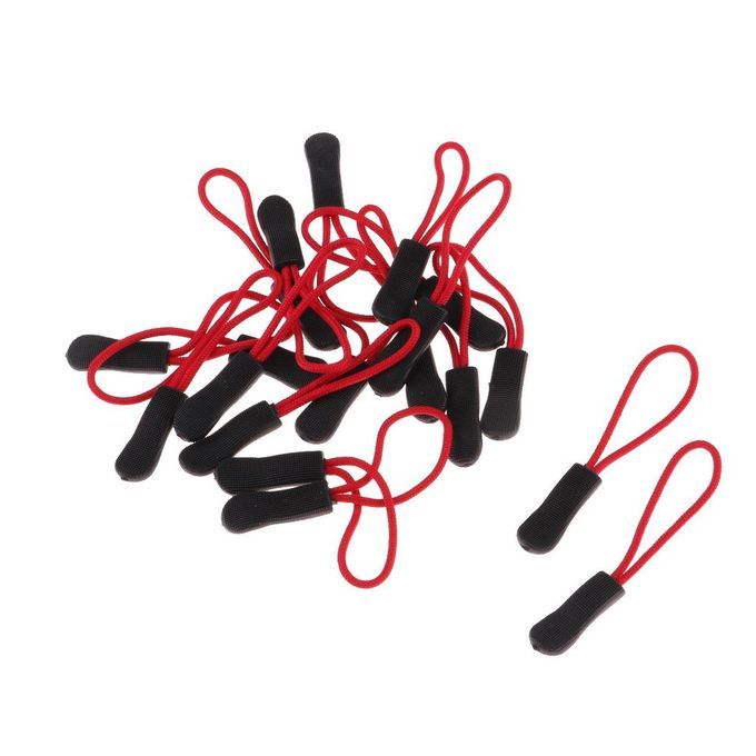 20pcs Zipper Pulls Nylon Cord Zipper Pull Extension Zipper Color 15