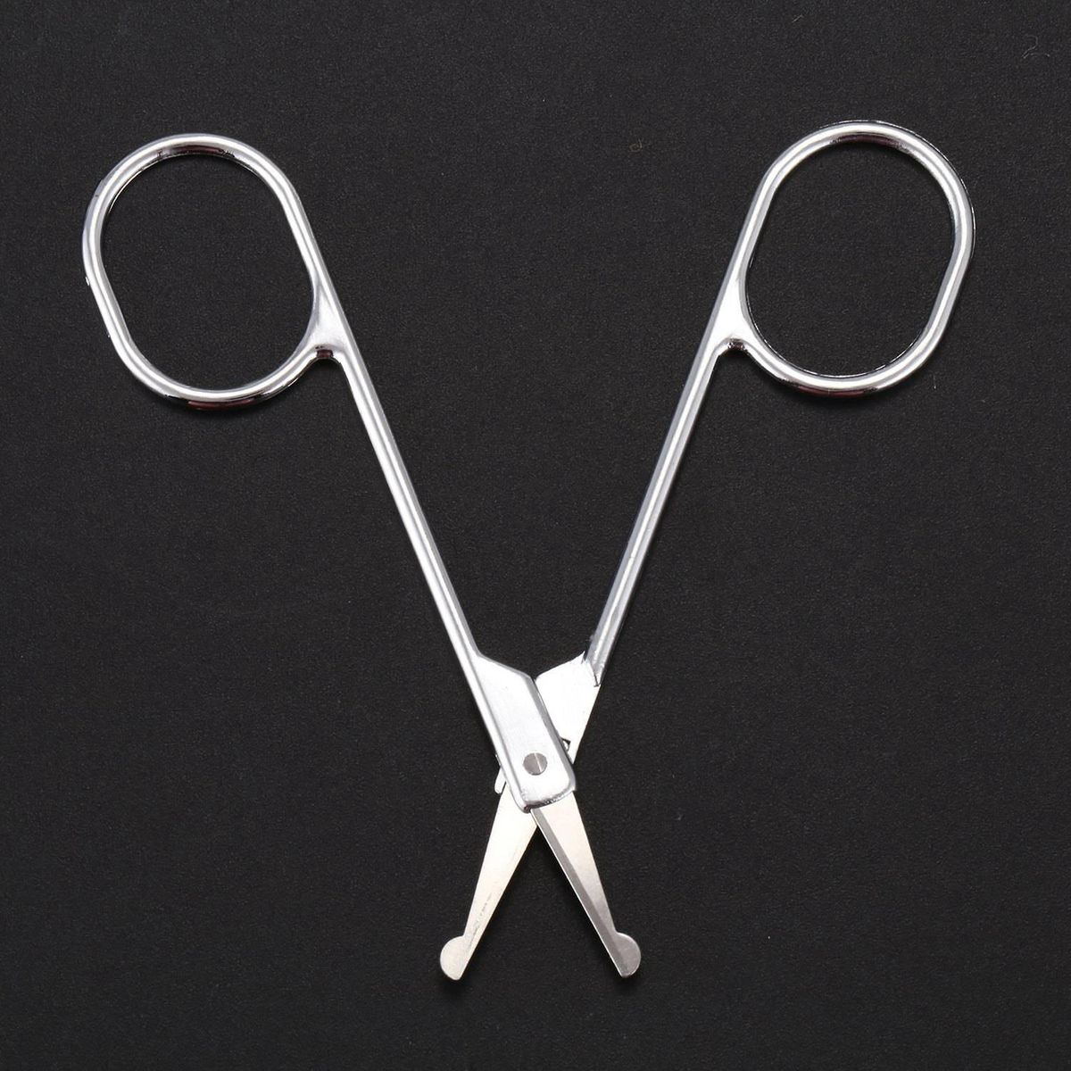 Round Tip Eyebrow Nose Hair Trimming Trimmer Scissors 2