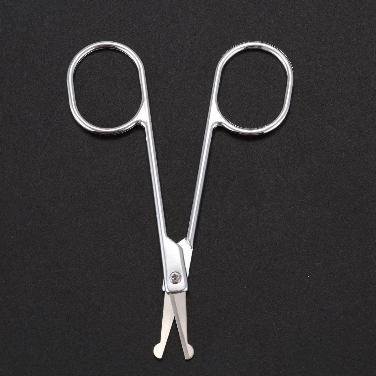 Round Tip Eyebrow Nose Hair Trimming Trimmer Scissors 2