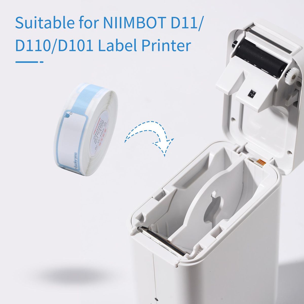 Niimbot Thermal Cable Label Paper for D11/D110/D101 Label Printer Barcode Price Size Name Blank Labels Waterproof Tear Resistant 12.5x99mm 70sheets/roll forPrice Tag Office Supplies Clothing Stores Cable Wires