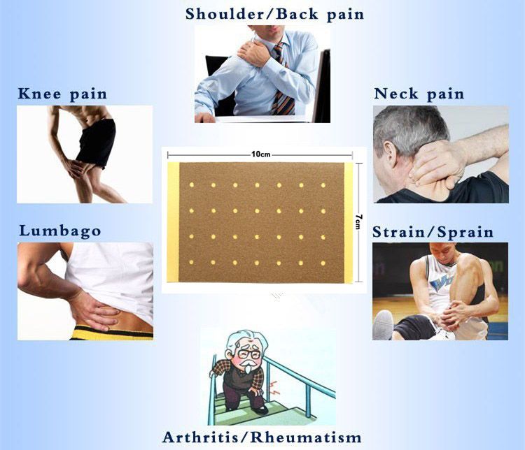 120Pcs Sprain Plaster Body Strain Relief Patch Massager Knee Neck Aches Muscle Medical Pain Shoulder K00115 Orthopedic Back