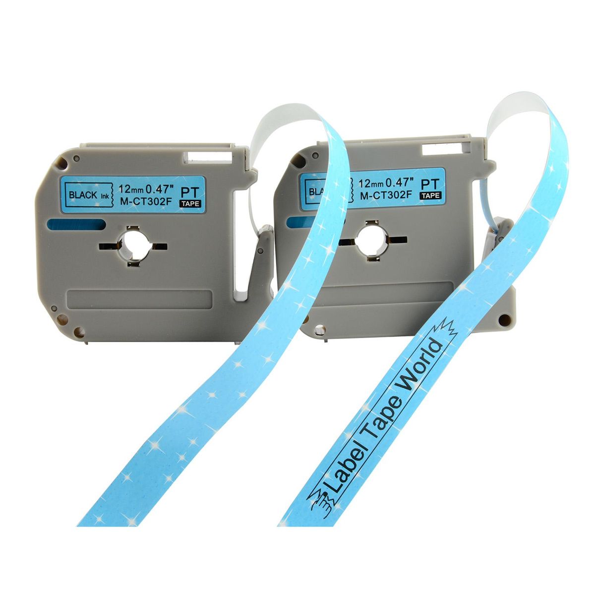 2 Rolls Self-Adhesive Label Tape Cartoon Series Label Maker Tape Laminated 0.47 Inch(12mm)x26.2 Feet(8m) Waterproof and Oil-Proof Compatible with Brother PT-65 Label Printer for Home Office Organization Cable