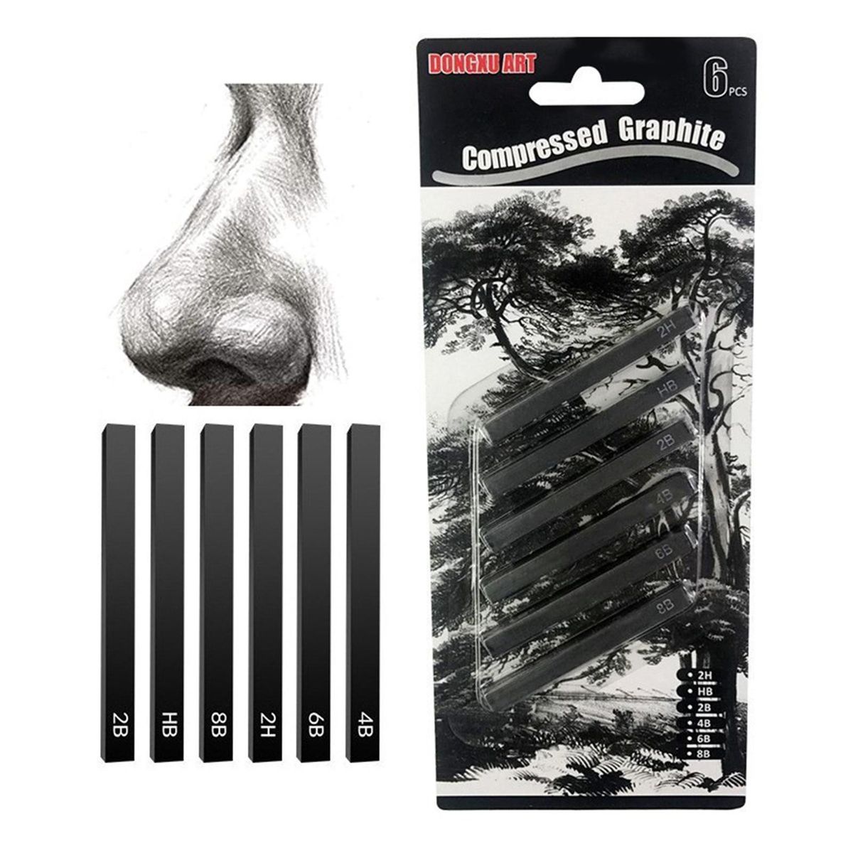 24x Sketch Drawing Art Set Painting Kneadable Eraser