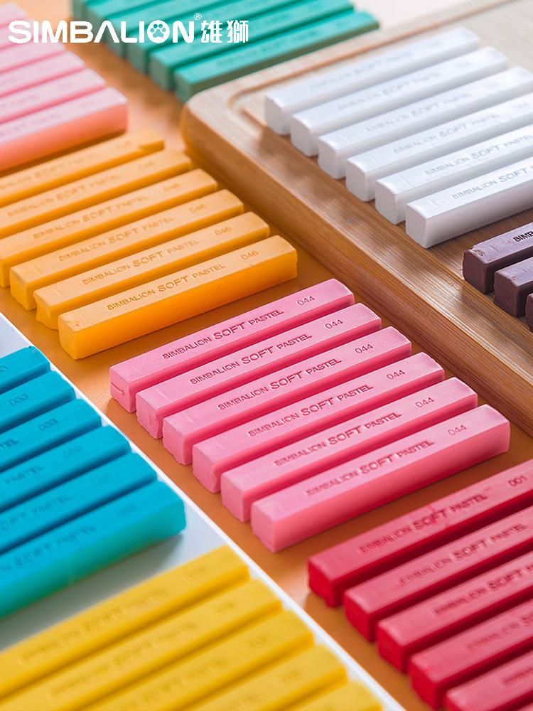 Taiwan Lion Chalk Single White Black Sketch Pastel Brush 60 Color Selection 6 Pieces Painted Pink Hand Painted