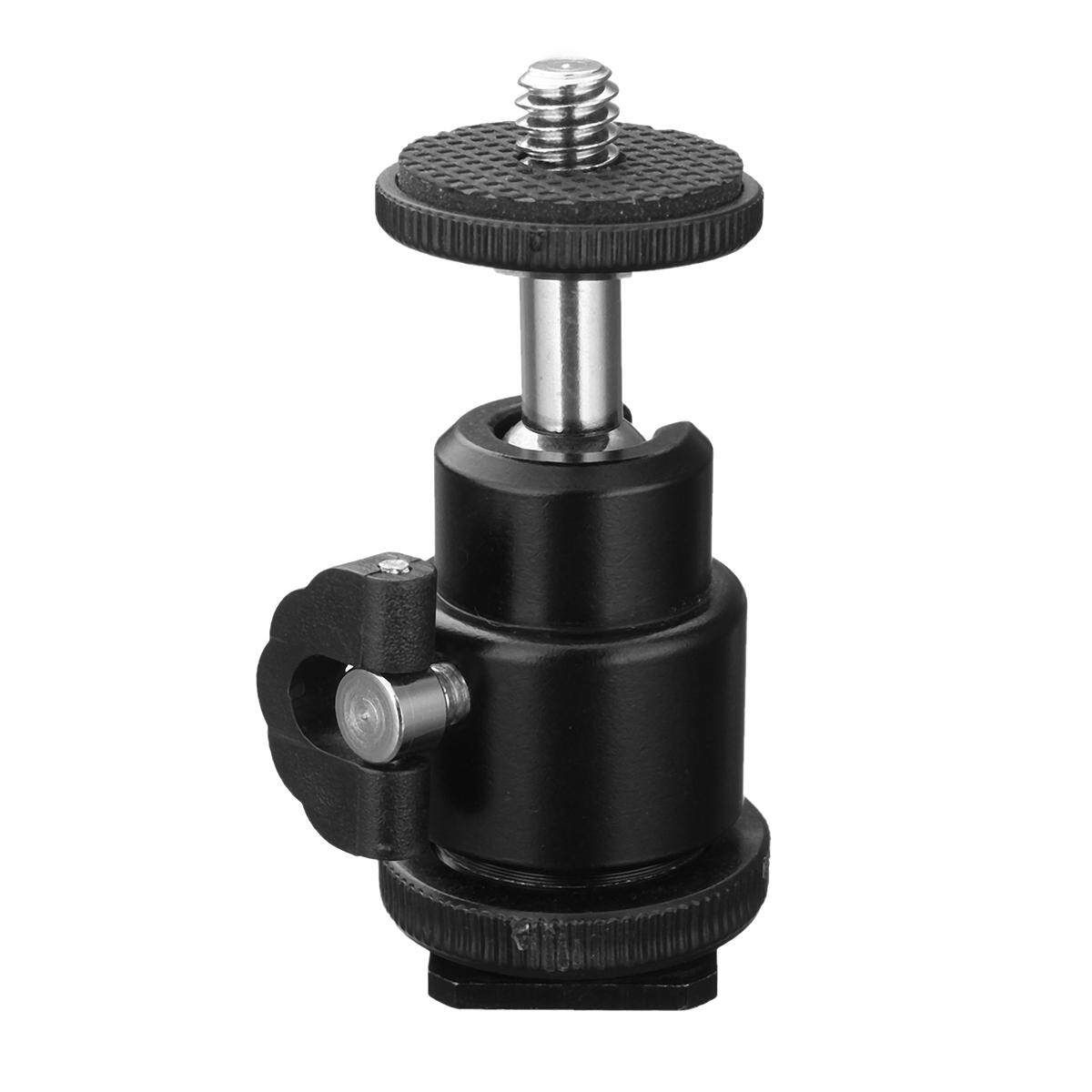 1/4" Hot Shoe Ball Head For Camera Tripod LED Light Flash Bracket Holder Mount