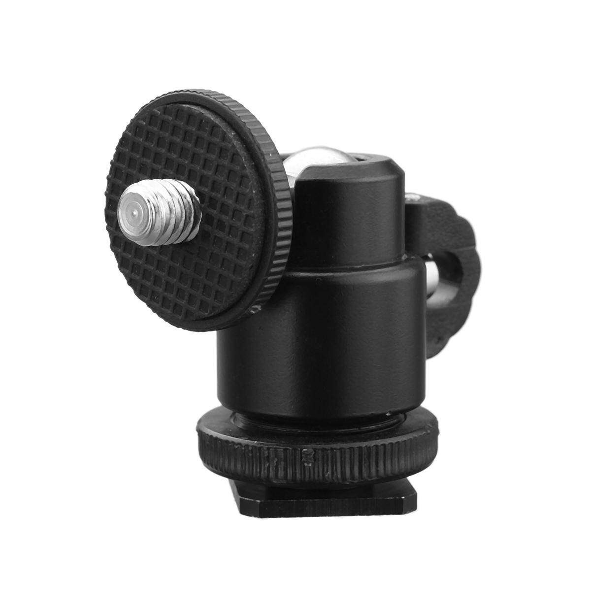 1/4" Hot Shoe Ball Head For Camera Tripod LED Light Flash Bracket Holder Mount