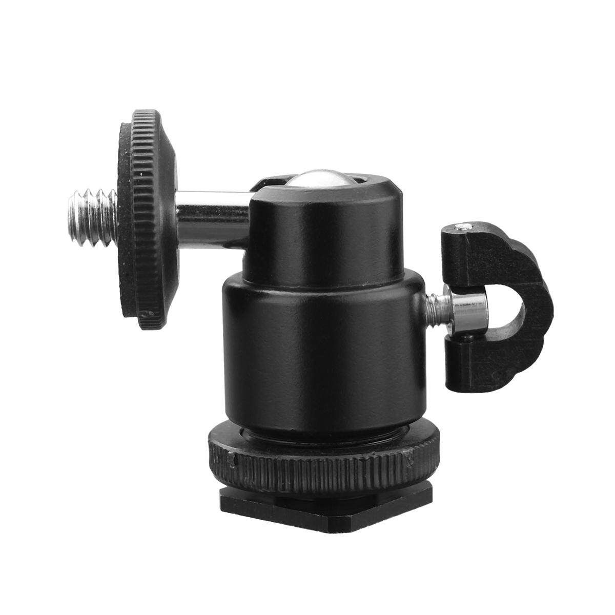 1/4" Hot Shoe Ball Head For Camera Tripod LED Light Flash Bracket Holder Mount