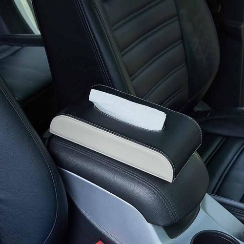 Car Leather Tissue Box Holder Interior Decoration Car Storage Removable Paper Napkin Box Household Office Tissue Box