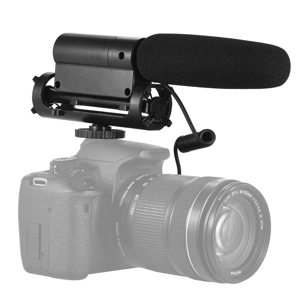 Recording Condenser Microphone Photography Interview Cardioid Directional Video Microphone for Canon Nikon Sony DSLR ILDC Cameras with 3.5mm MIC Socket