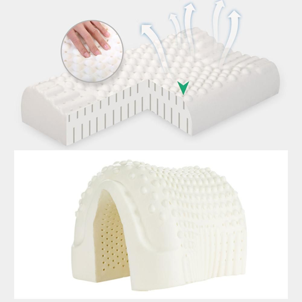 Orthopedic Pillow Massage Latex Pillow for Sleeping Neck Pain Relief Cervical Bed Pillow