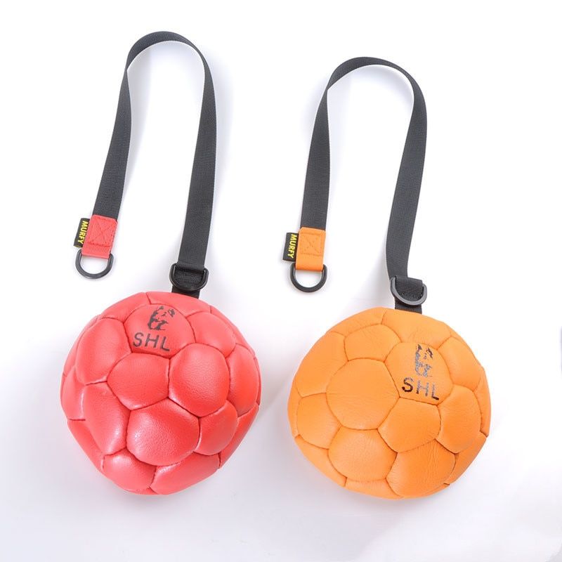 Luxurious Geniune Leather High Quality Large Dog Ball Pet Dog Training Chew Play Fetch Bite Toy